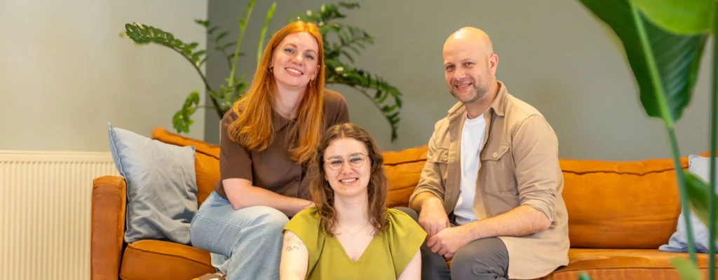 Hielke, Myrthe en Hilde van Junto Media